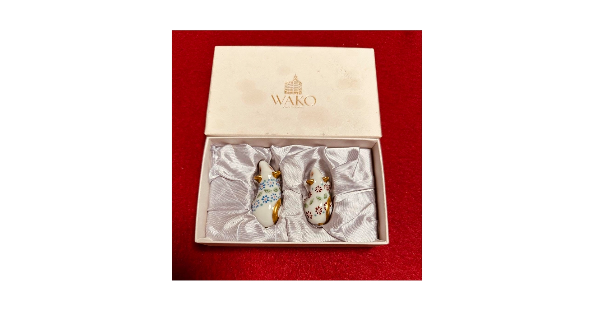 Amazon.co.jp: WAKO ワコー 夫婦箸置きセット 銀座和光 箸置き